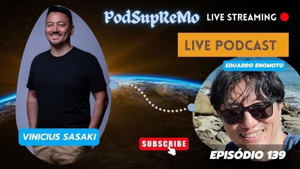 Capa do episódio 139 do PodSupReMo com Vinicius Sasaki