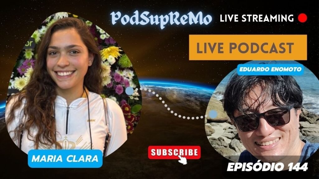 Capa do episódio 144 do PodSupReMo com Maria Clara