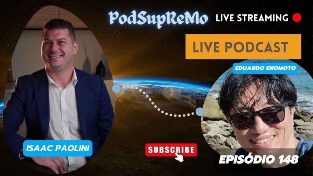 Capa do episódio 148 do PodSupReMo com Isaac Paolini