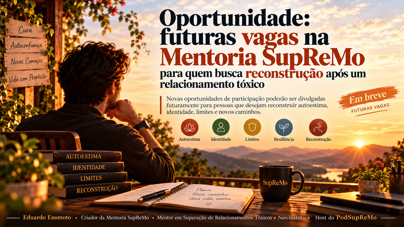 No momento, você está visualizando Oportunidade: futuras vagas na Mentoria SupReMo para quem busca reconstrução após um relacionamento tóxico