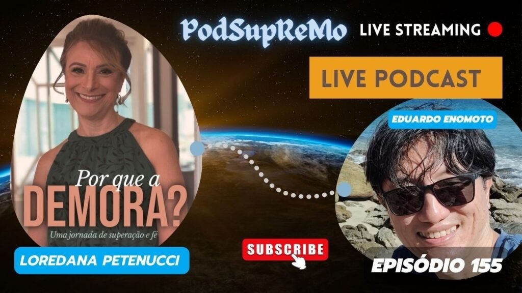 Capa do episódio 155 do PodSupReMo com Pastora Loredana Petenucci