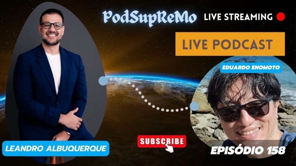 Capa do episódio 158 do PodSupReMo com Leandro Albuquerque